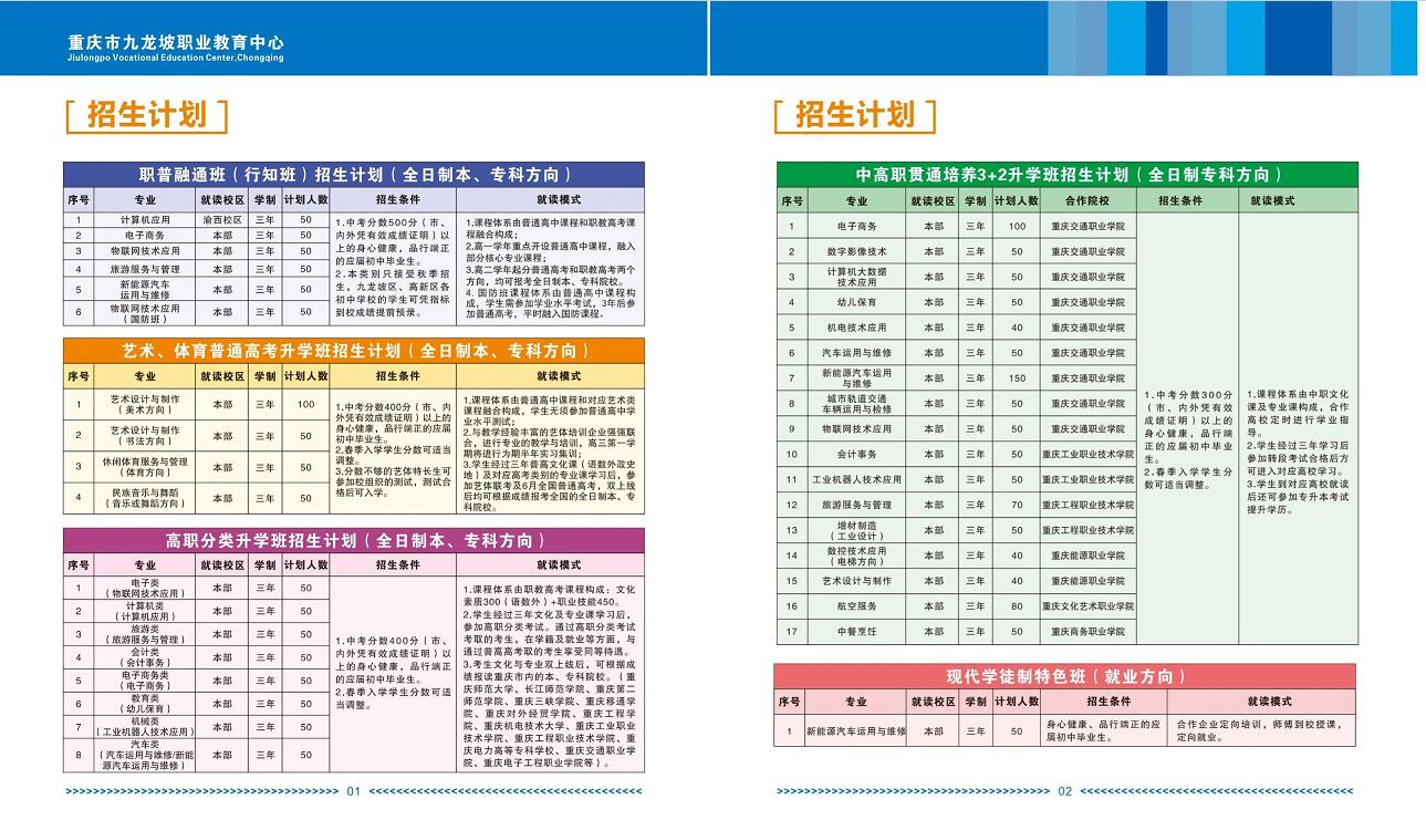 重庆市九龙坡职业教育中心2024年招生简章